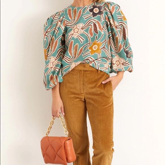 Ulla Johnson Jamilah Blouse Topaz US 4